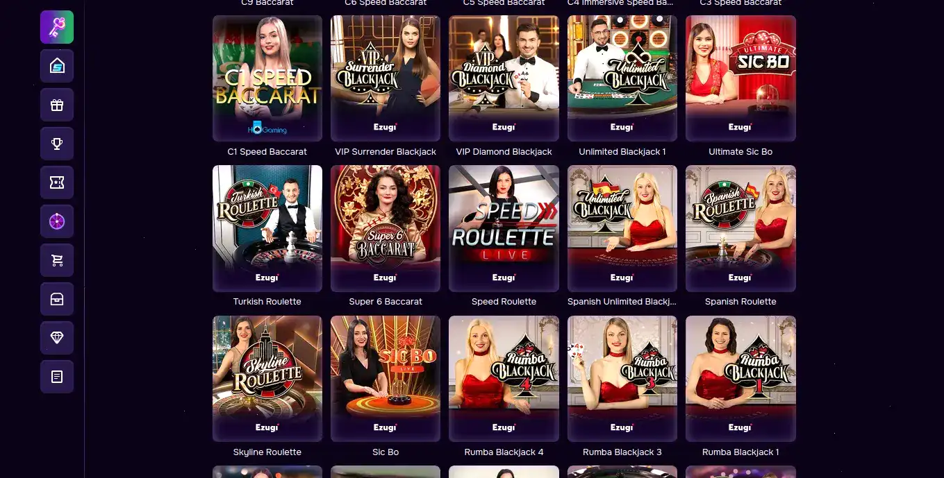 Интерфейс казино Вулкан Россия с игровыми автоматами